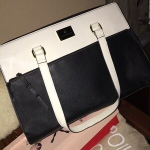 Liz Claiborne Black and White Tote Bag